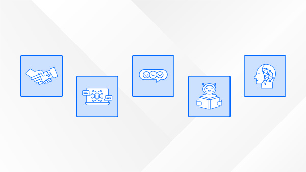 Businessman using digital tablet in office corridor