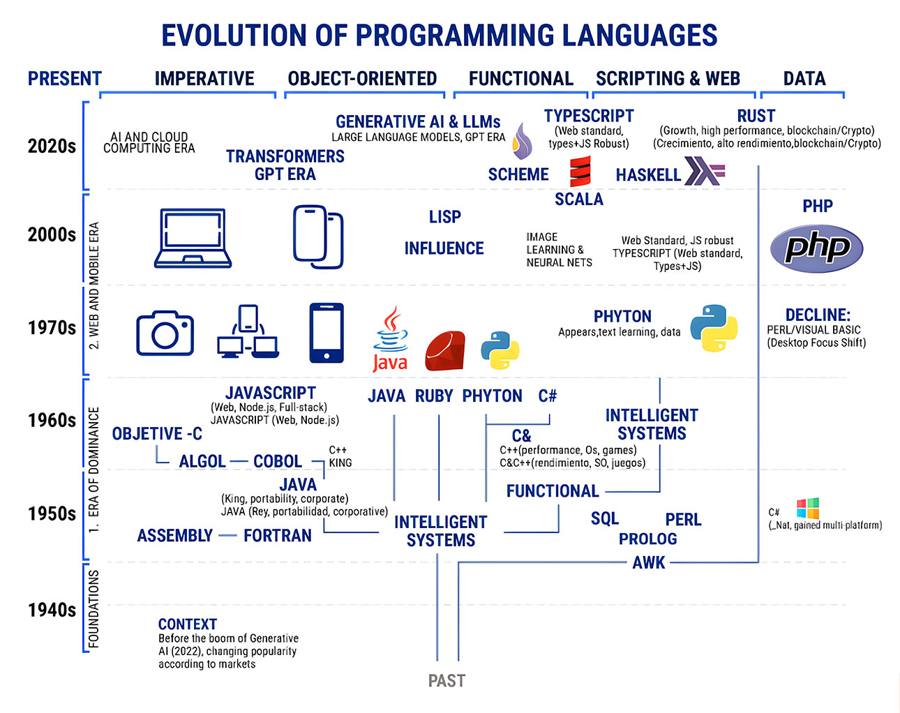 The evolution of programming languages in the age of AI