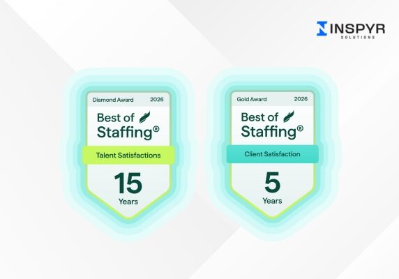 INSPYR Solutions Wins ClearlyRated’s 2026 Best of Staffing Client Gold and Talent Diamond Awards for Service Excellence